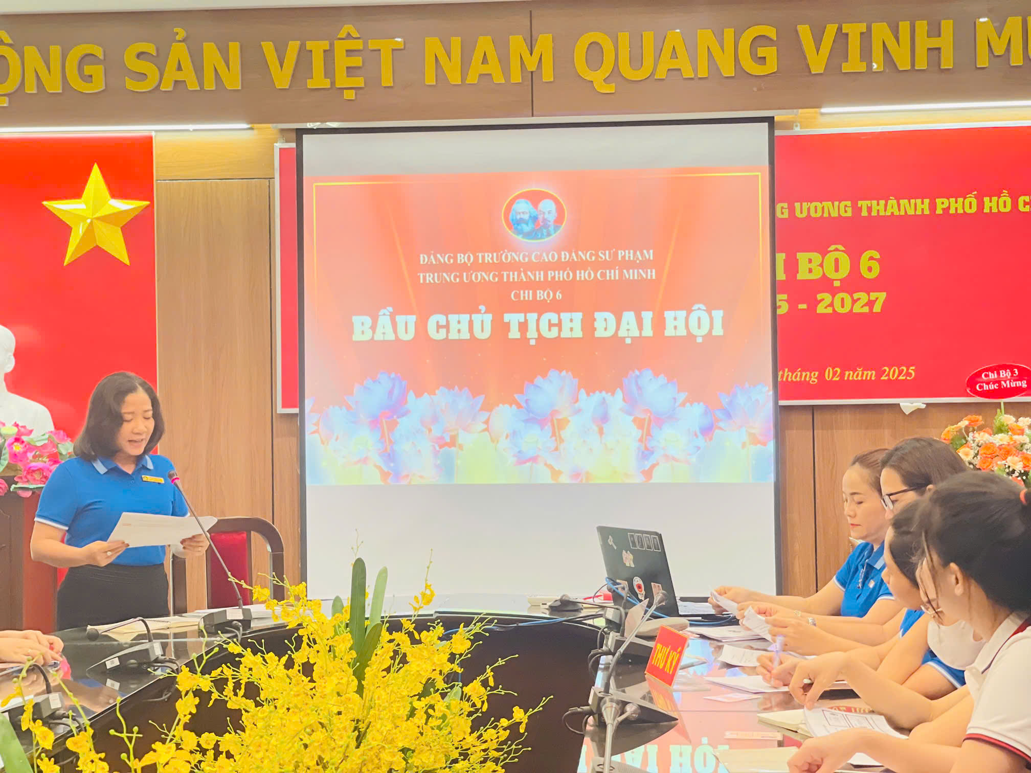 ĐẠI HỘI CHI BỘ 6 TRƯỜNG MẦM NON THỰC HÀNH NHIỆM KỲ 2025- 2026